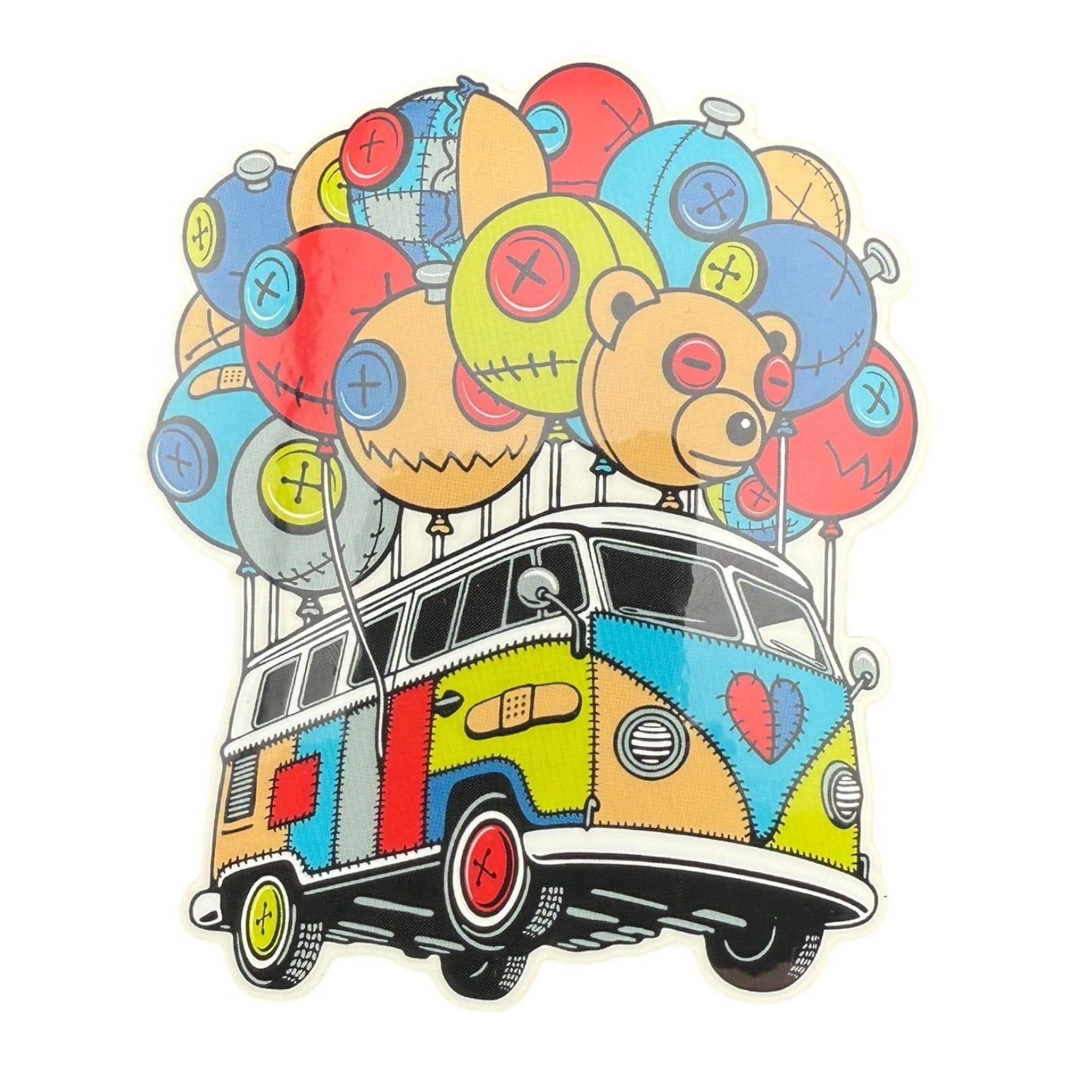 Parking Lot Collective Peter Muller Flying Bus Sticker - Arte House