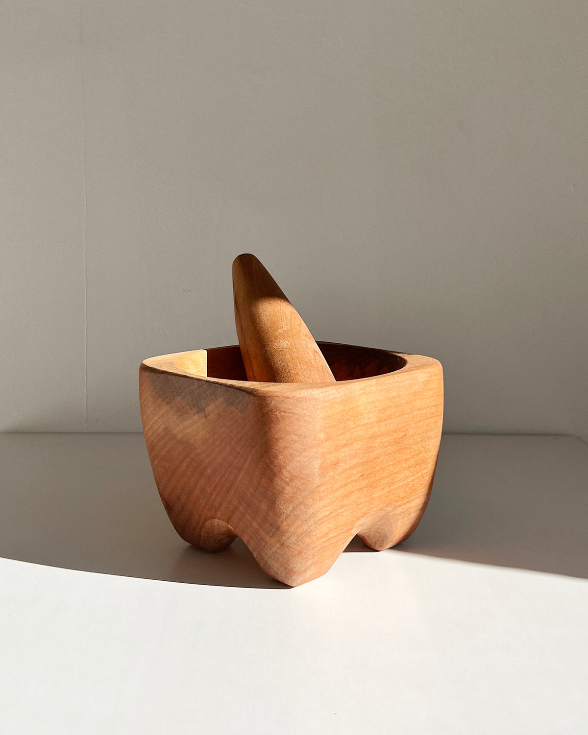 Rauli Hand Carved Solid Wood Mortar and Pestle - Arte House