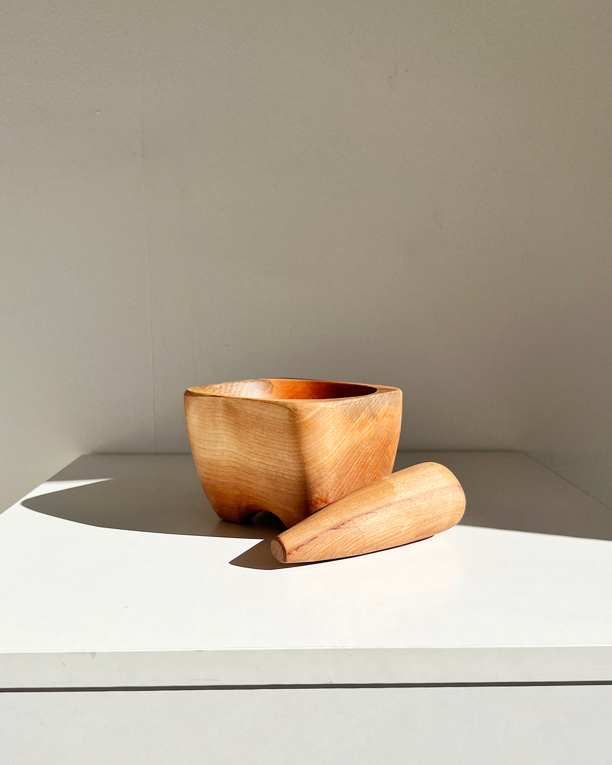 Rauli Hand Carved Solid Wood Mortar and Pestle - Arte House