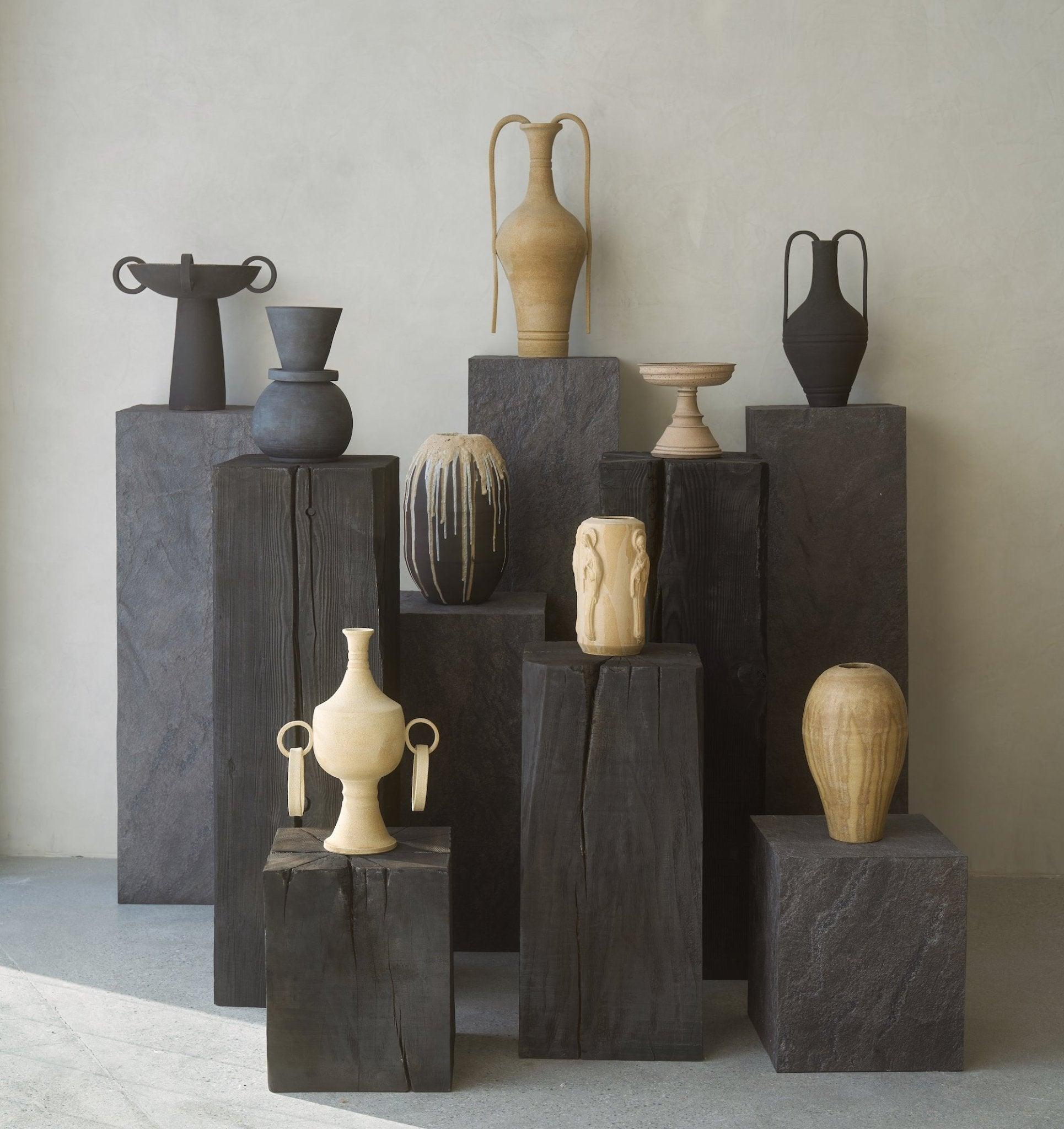 Charcoal Sculpture Pedestal - Tall - Arte House
