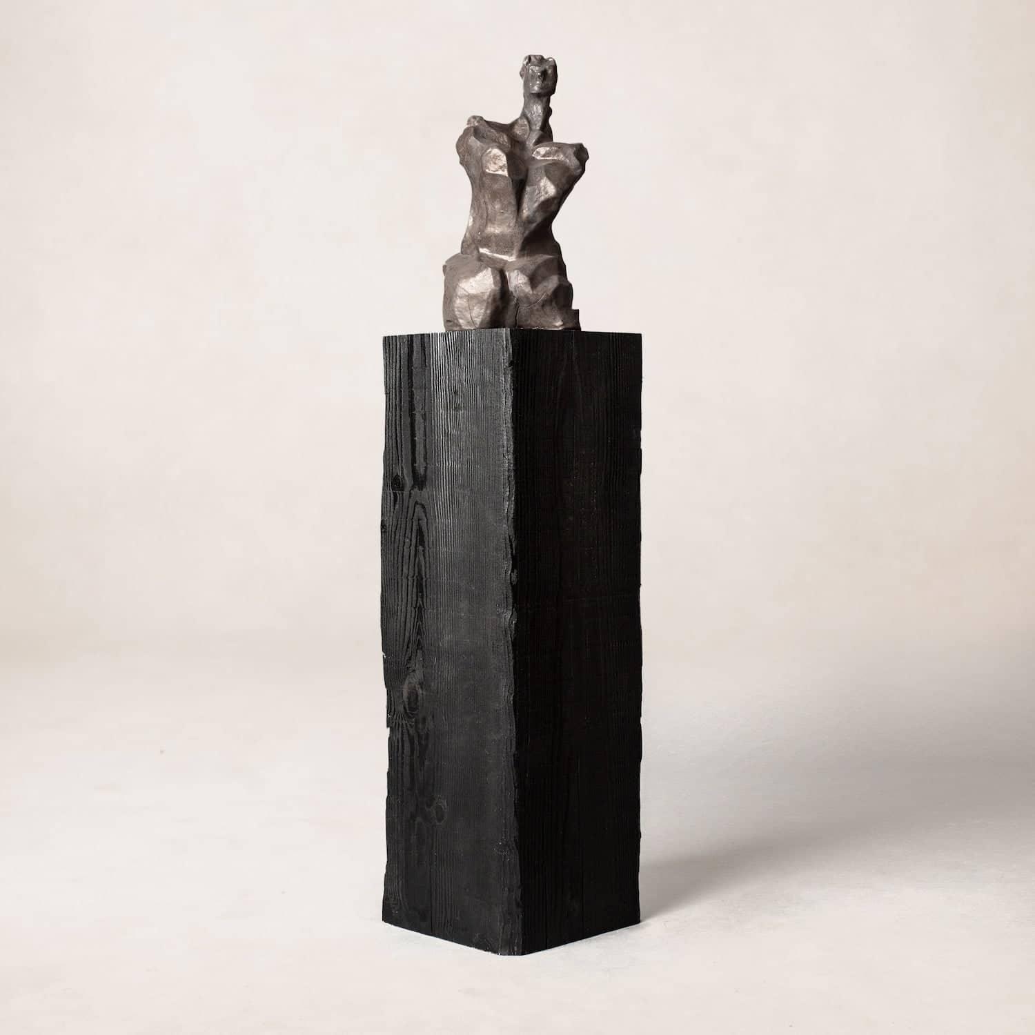 Charcoal Sculpture Pedestal - Tall - Arte House