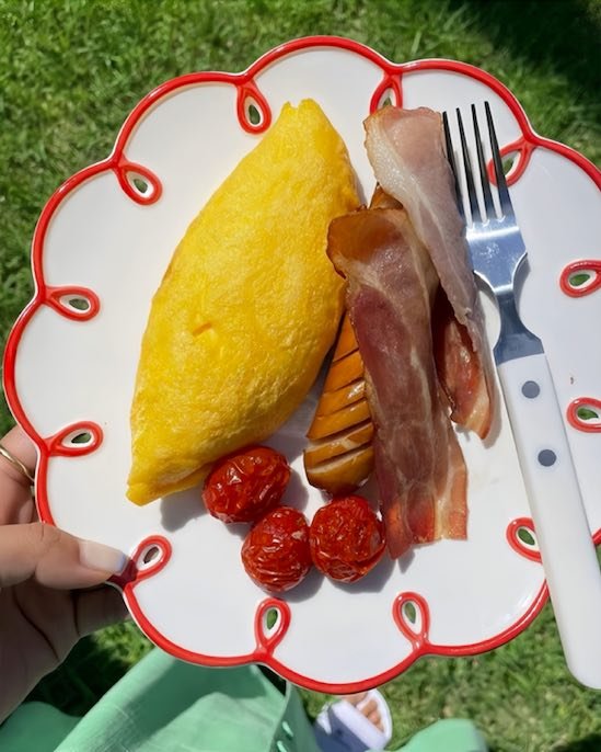 Set of 2 Cloud Ceramic Dinner Plates - Cute Whimsical Eclectic Dinnerware Set - Arte House