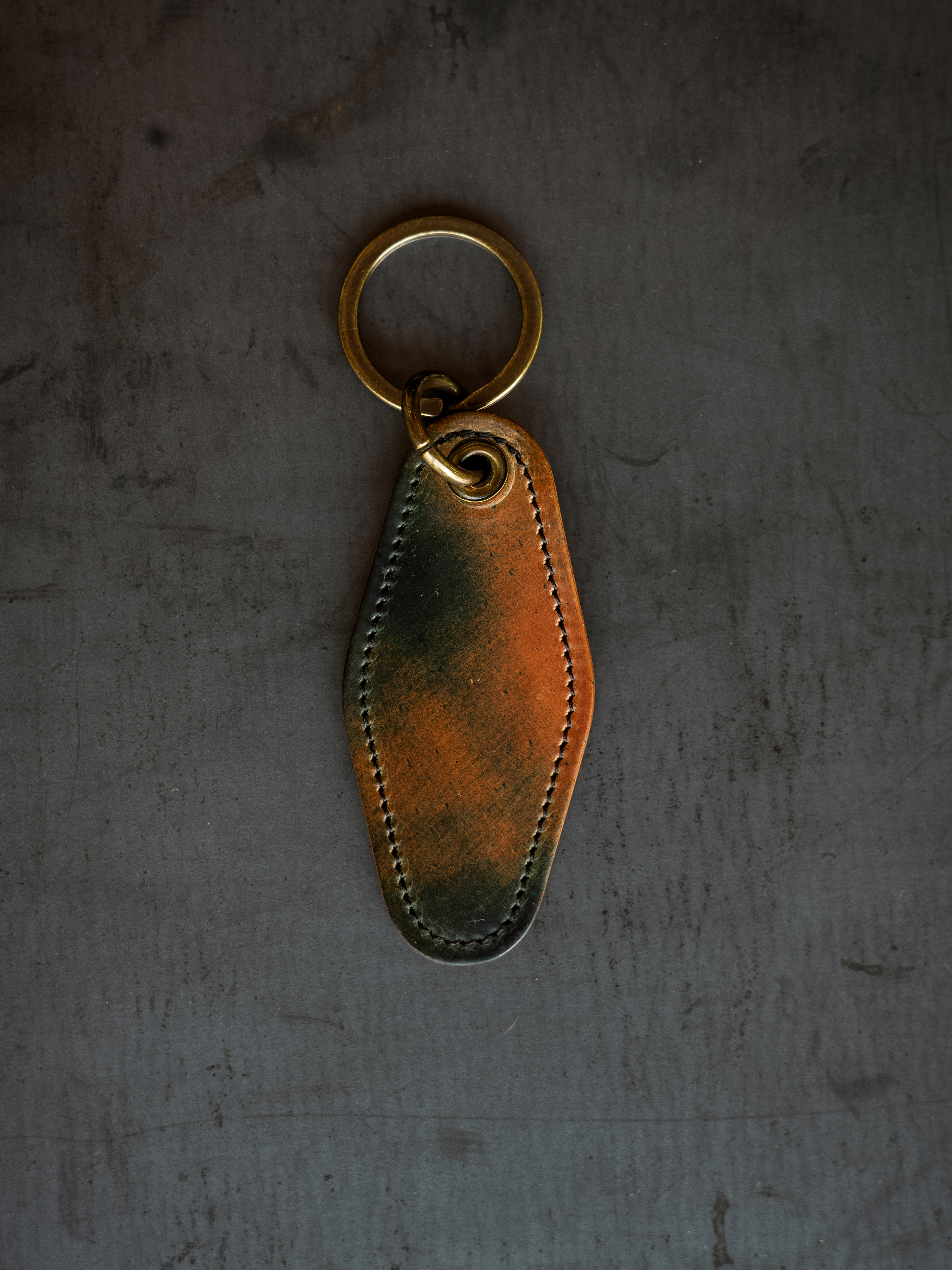Motel Key Ring - Marbled Black Shell Cordovan - Arte House
