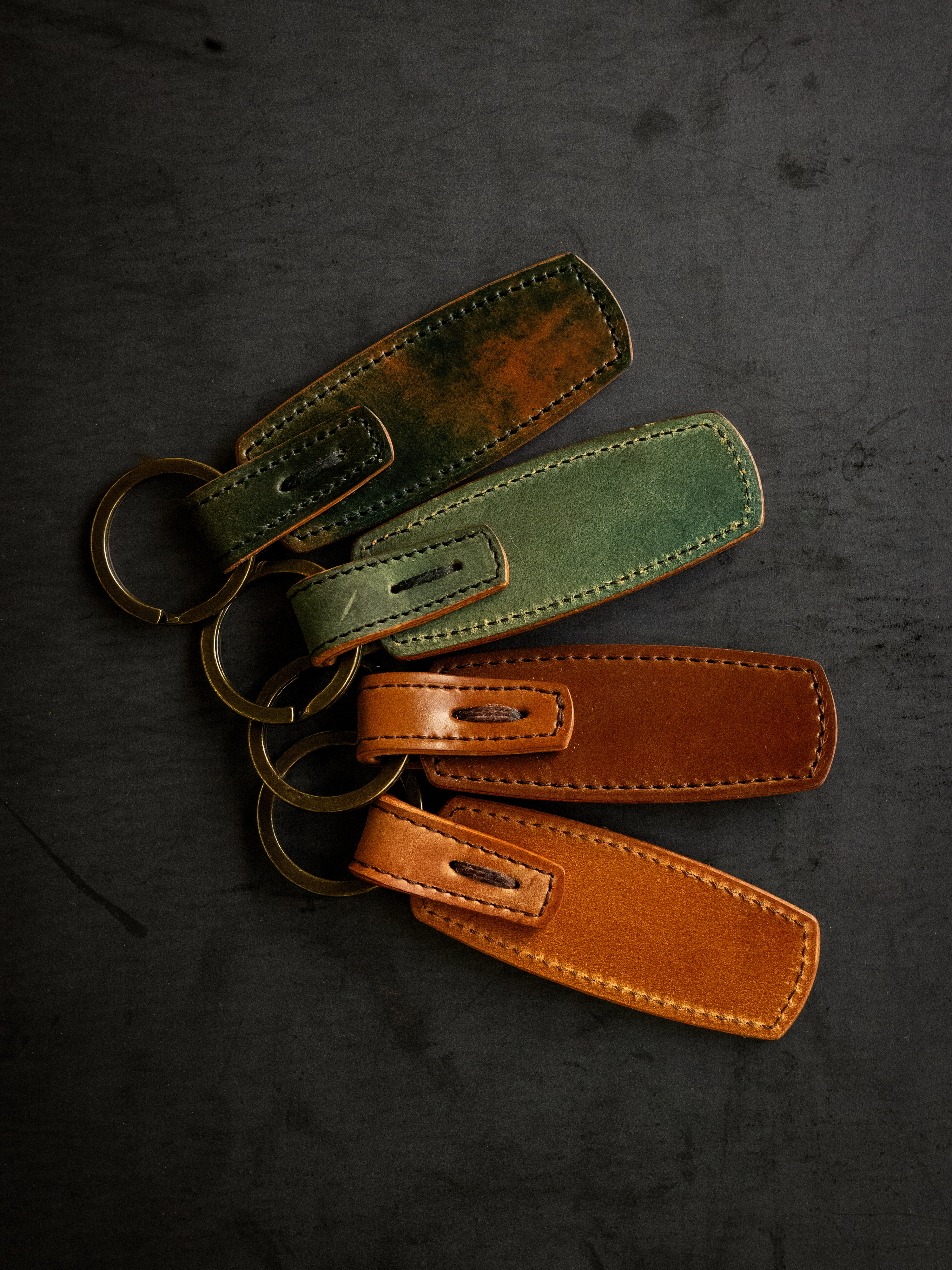 Rover Key Ring - Natural Horween Shell Cordovan - Arte House