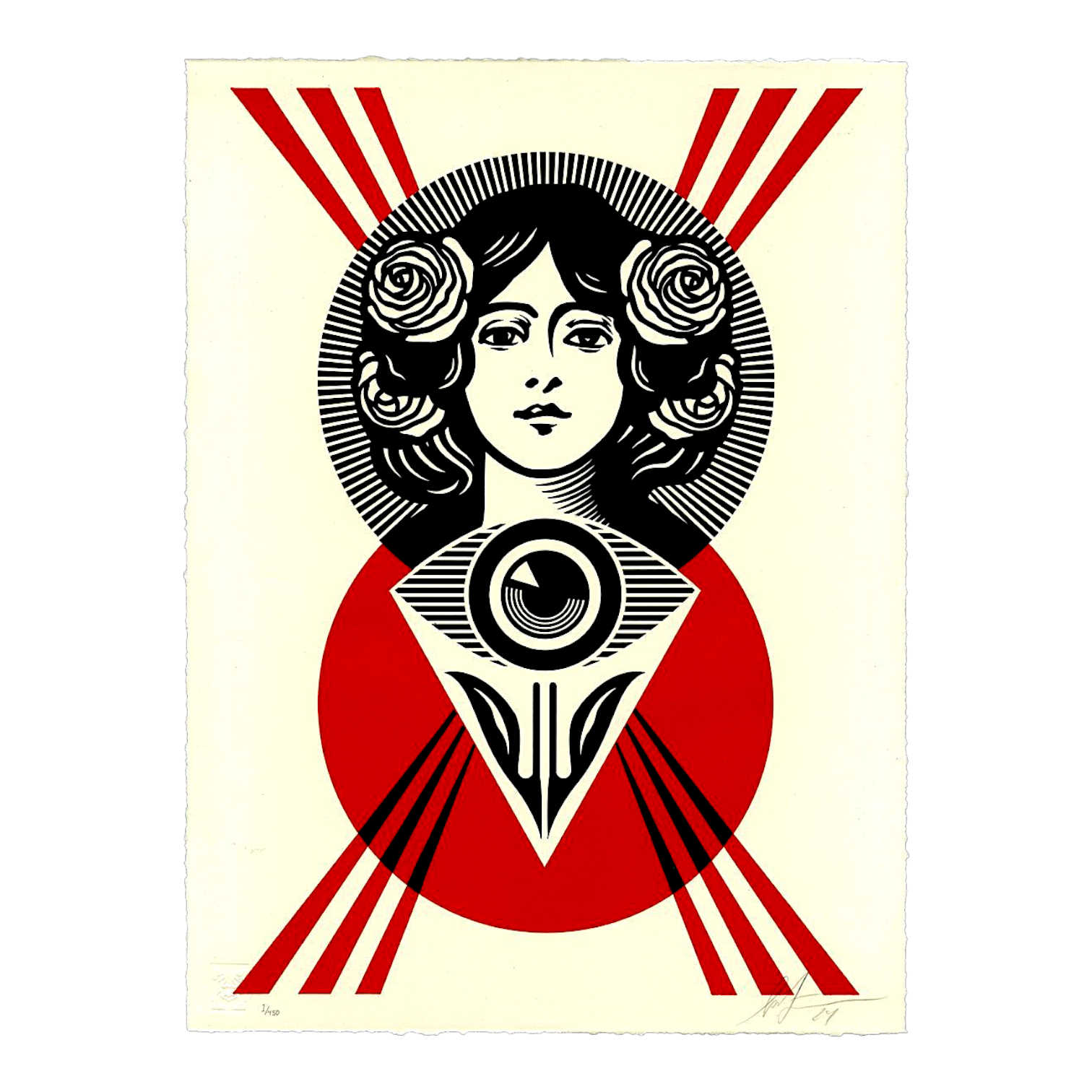 Shepard Fairey "Third Eye Open" Letterpress Print