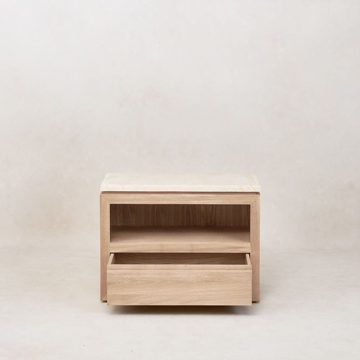 Sofita Marble Nightstand - White Oak - Arte House