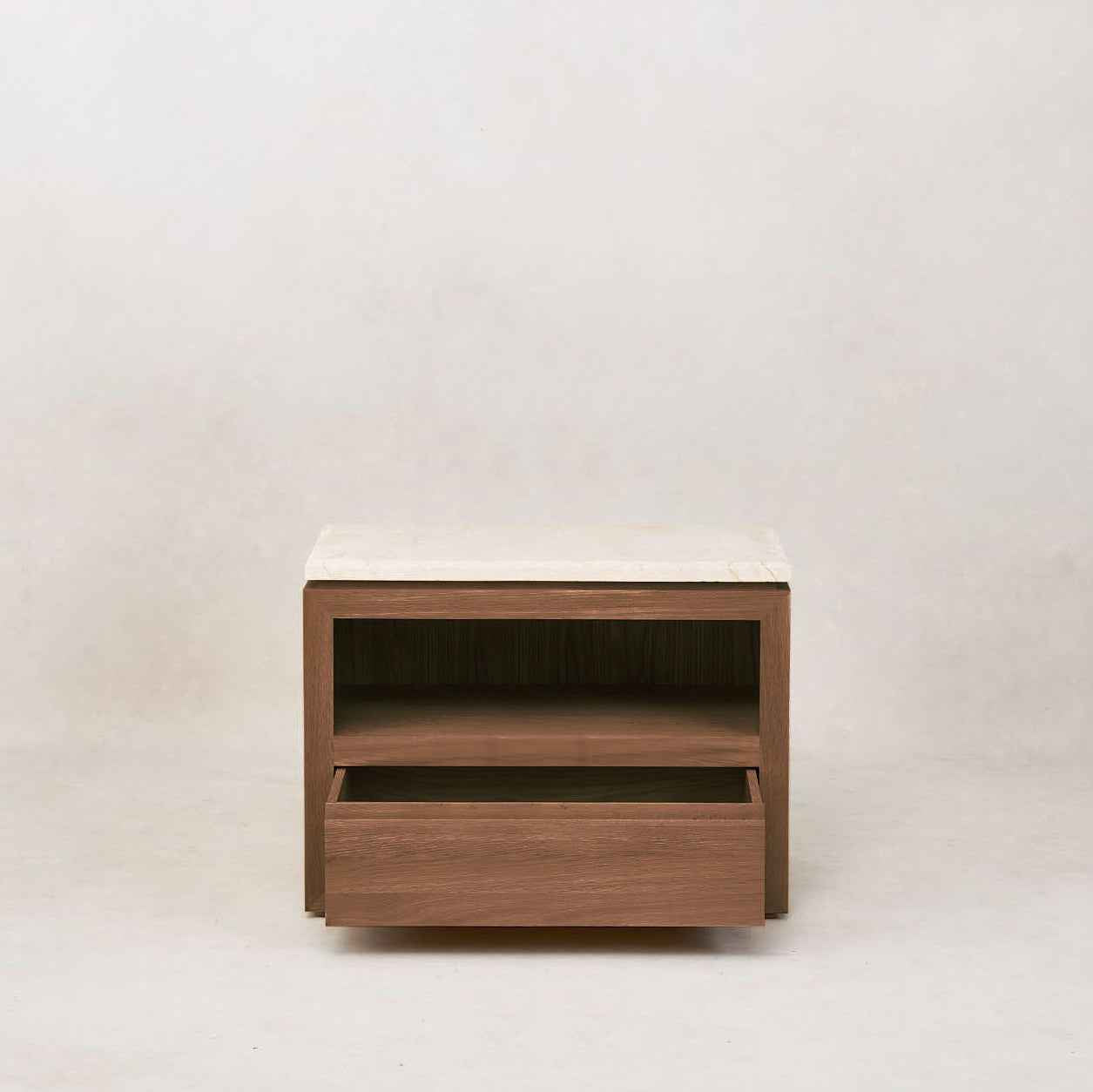 Sofita Marble Nightstand - Mocha