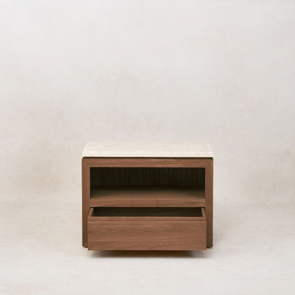 Sofita Marble Nightstand - Mocha