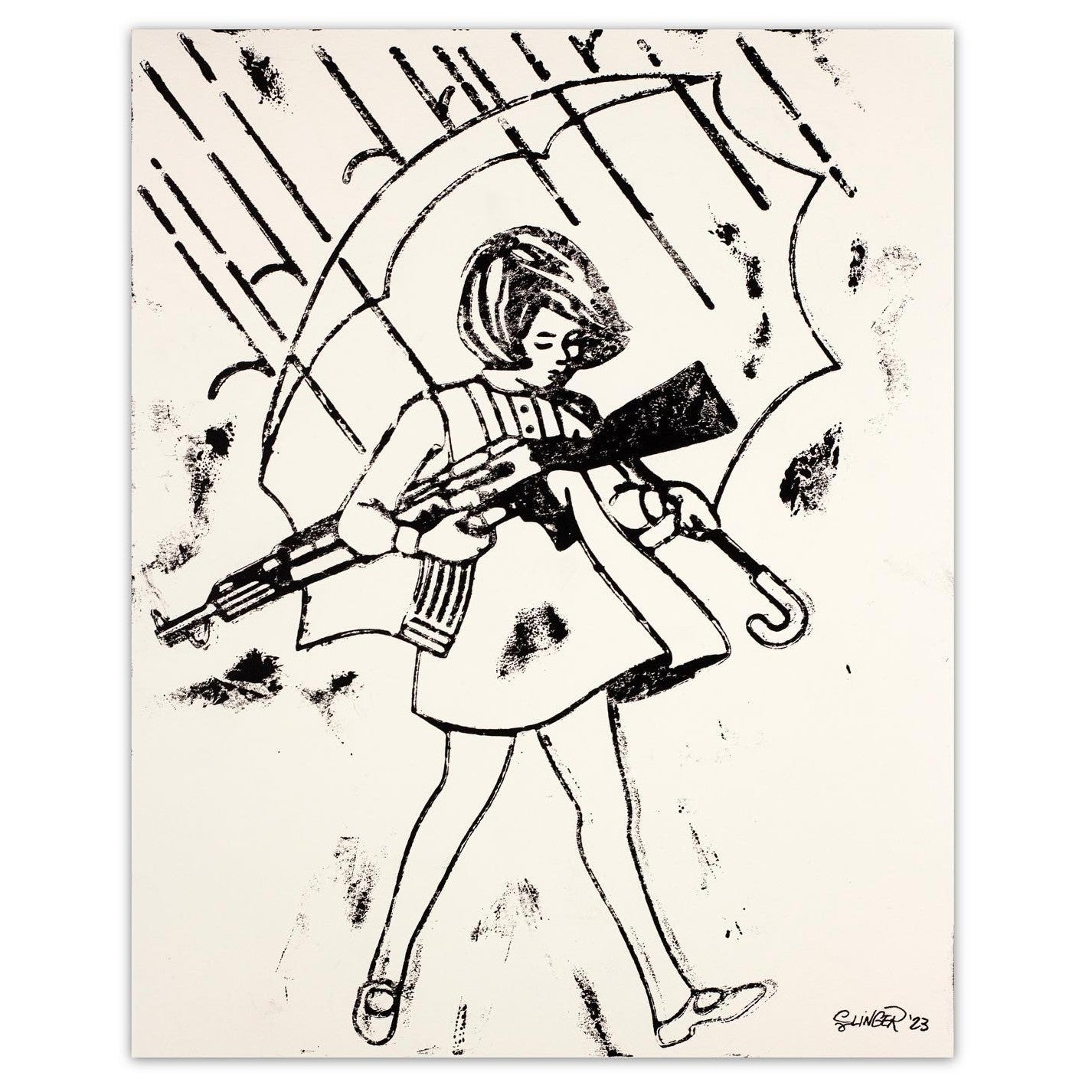 Slinger Assault Girl Vitreograph #1 Print