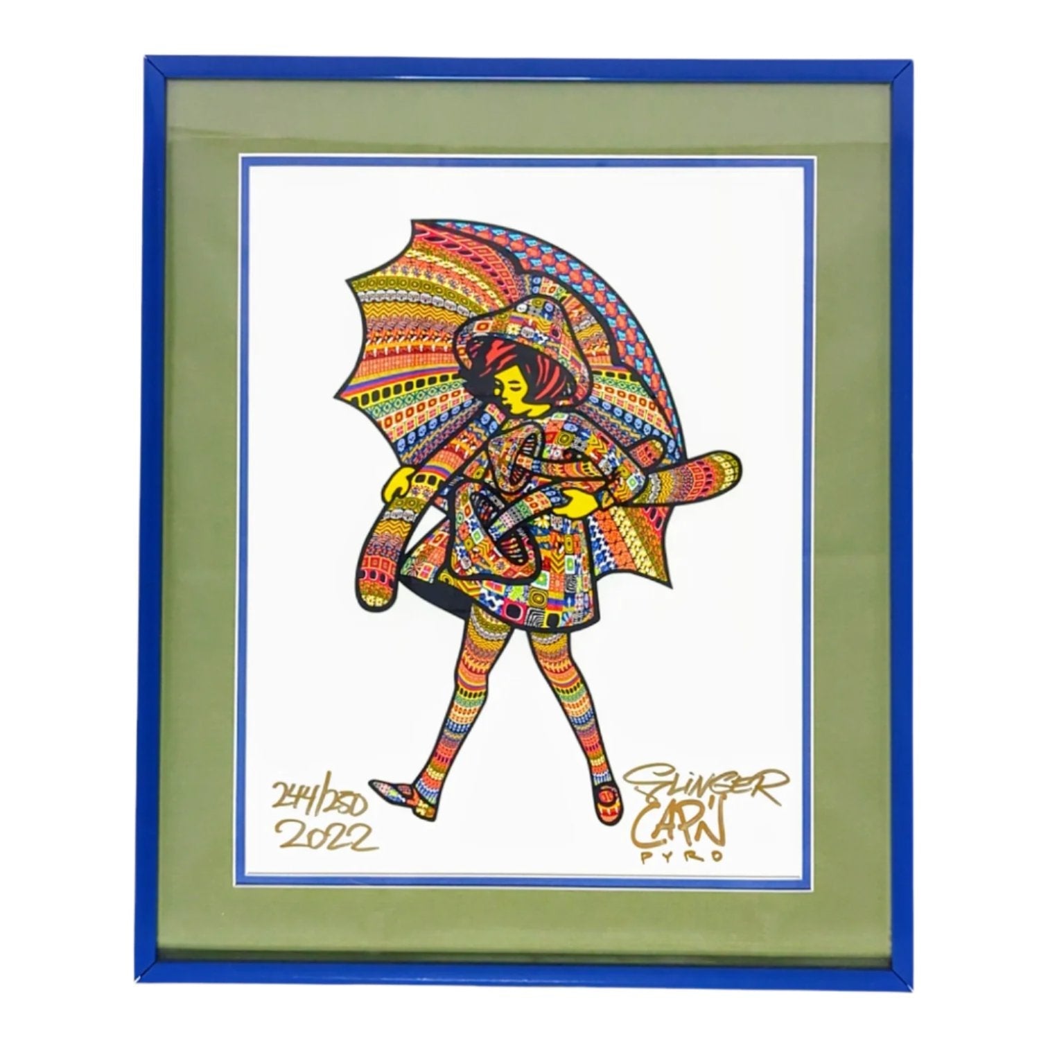 Slinger x Crunklestein x Pyroscopic "Capn Crunk Girl" Print - Custom Framed