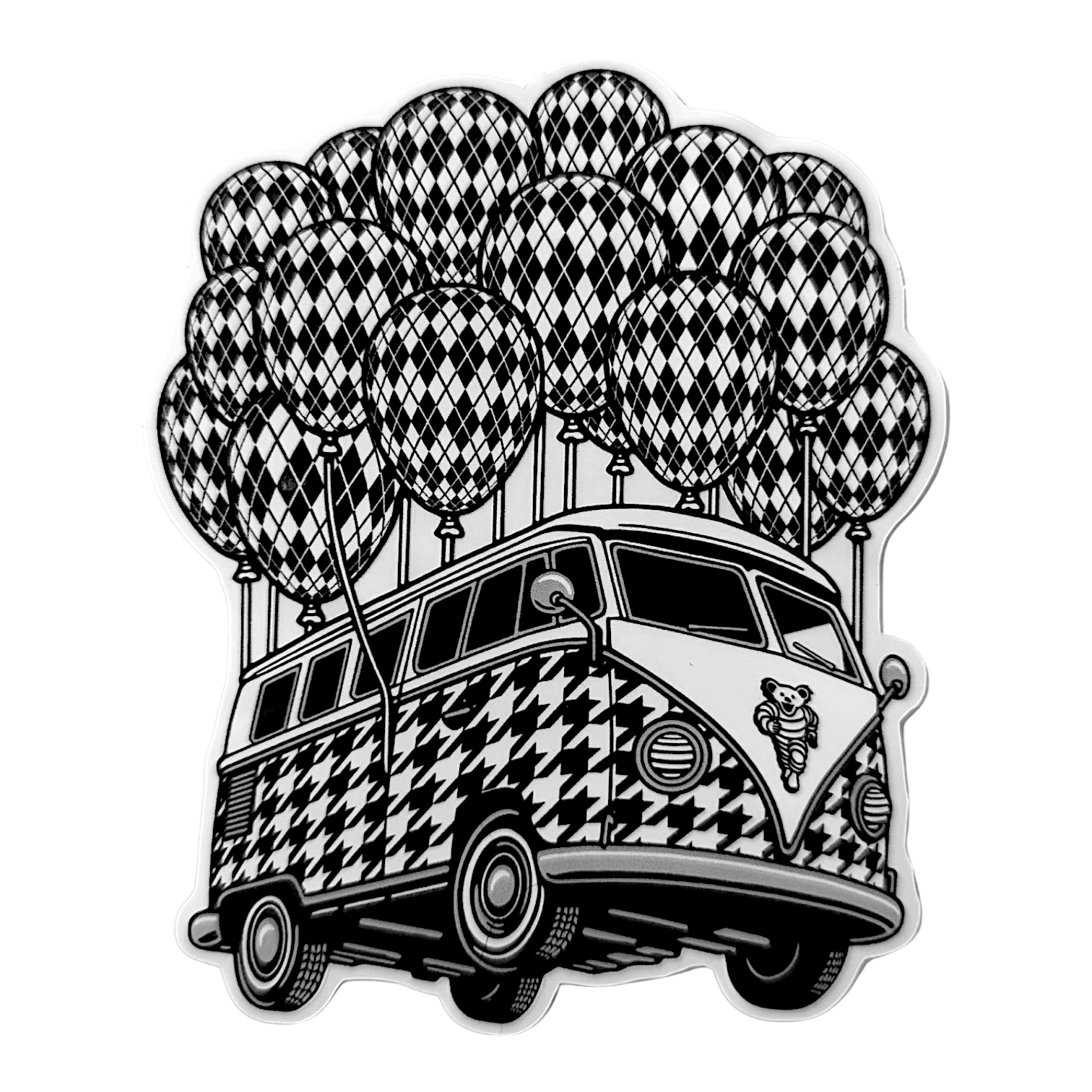Slinger x Pyroscopic (The Parking Lot Collective) Flying Bus Sticker - Arte House