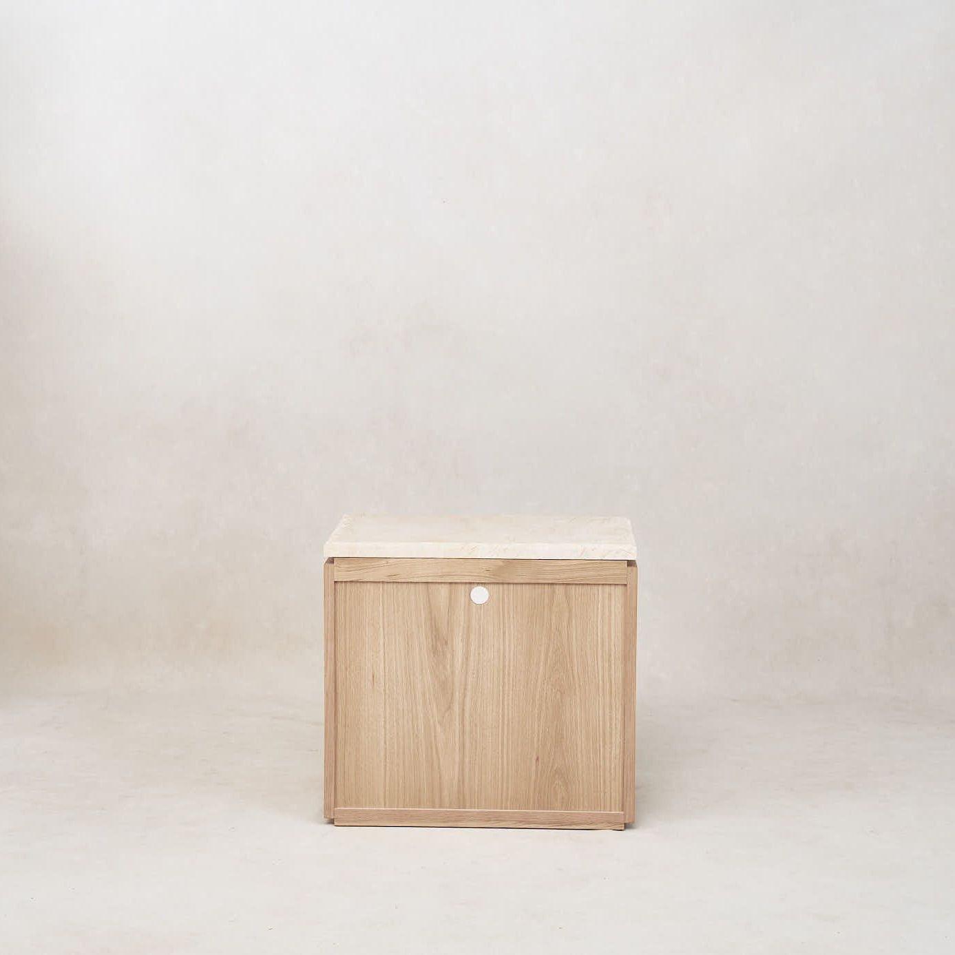 Sofita Marble Nightstand - White Oak - Arte House
