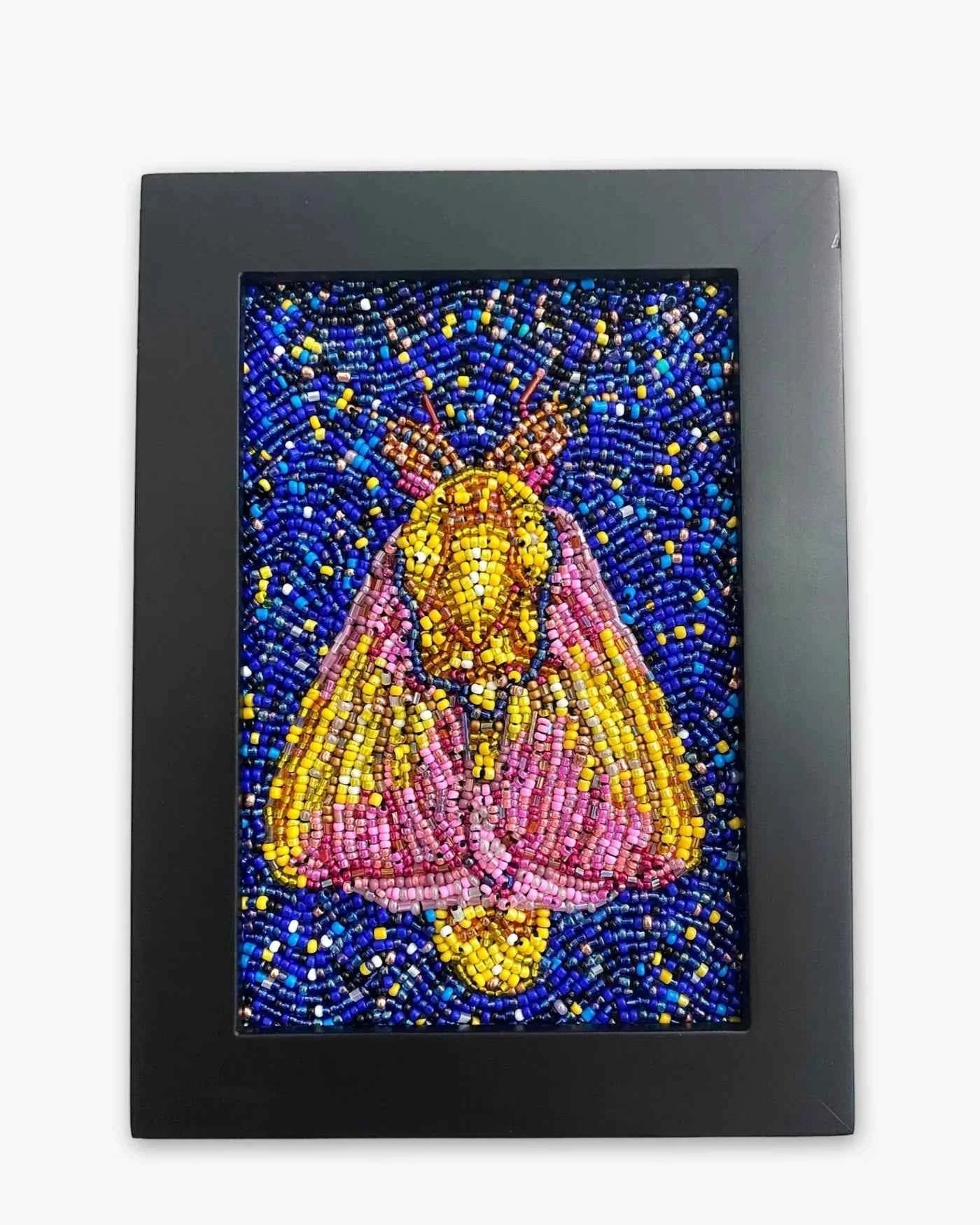 Strawberry Moth ( Fully Beaded Artwork )