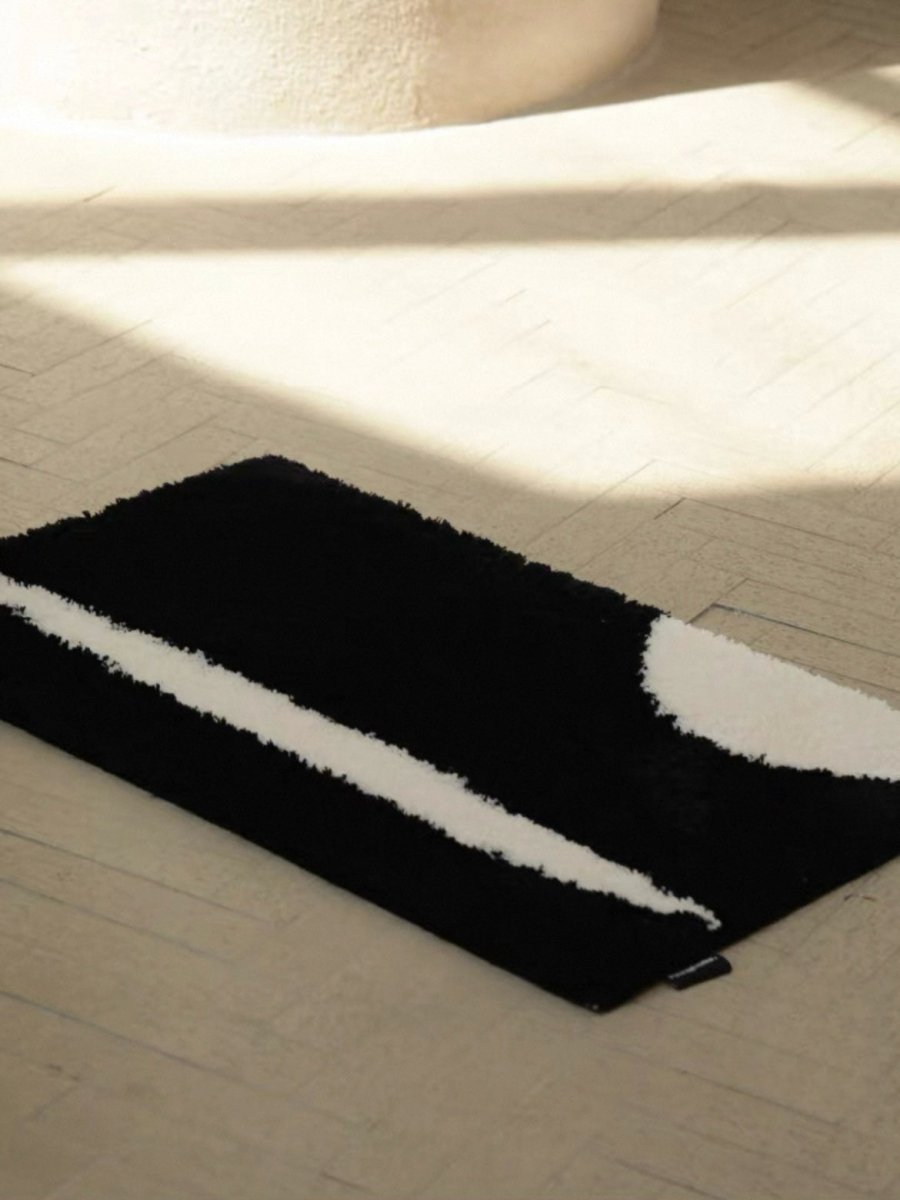 Ultra Soft Contemporary Abstract Bath Rug, Absorbent, Anti-slippery Mat
