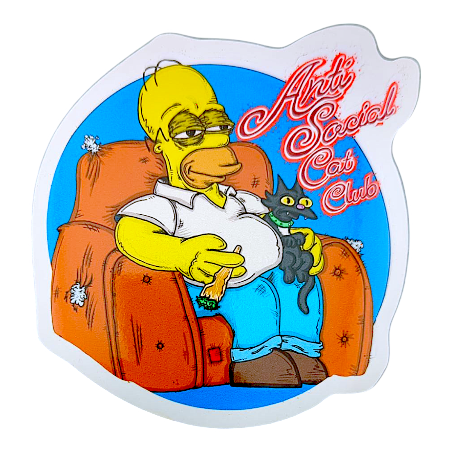 Vincent Gordon Anti Social Cat Club Sticker - Arte House