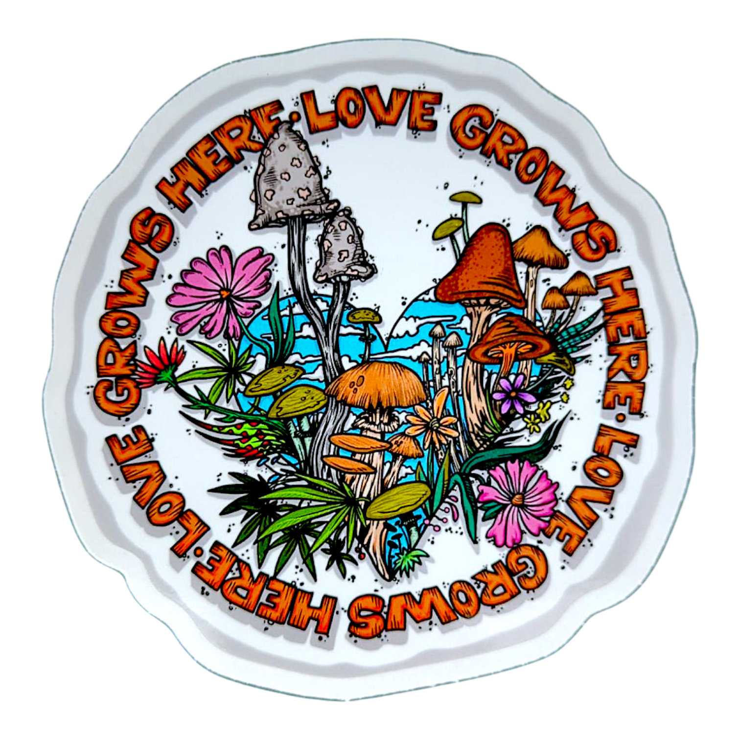 Vincent Gordon Love Grows Here Sticker - Arte House