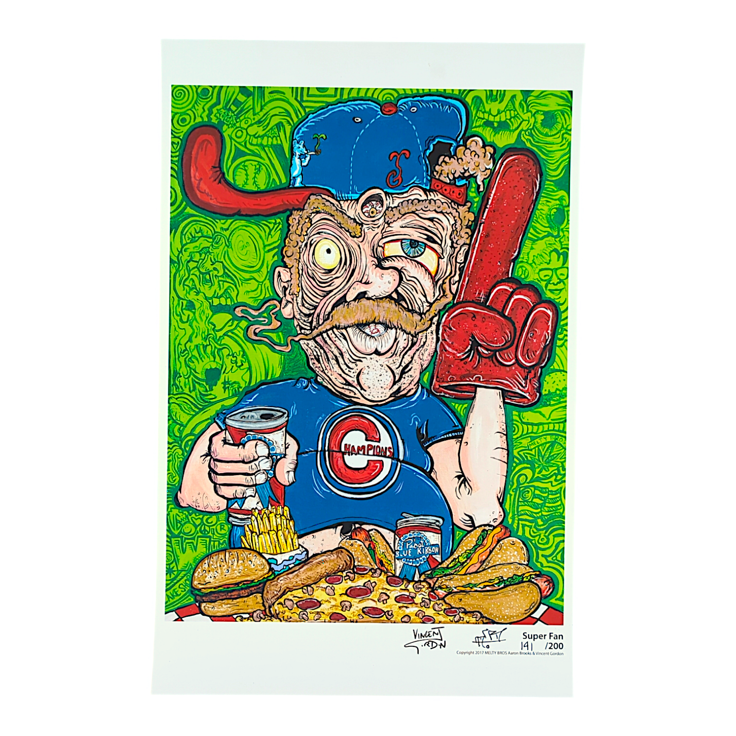 Vincent Gordon x Aaron Brooks (Melty Bros) “Super Fan” Print - Arte House