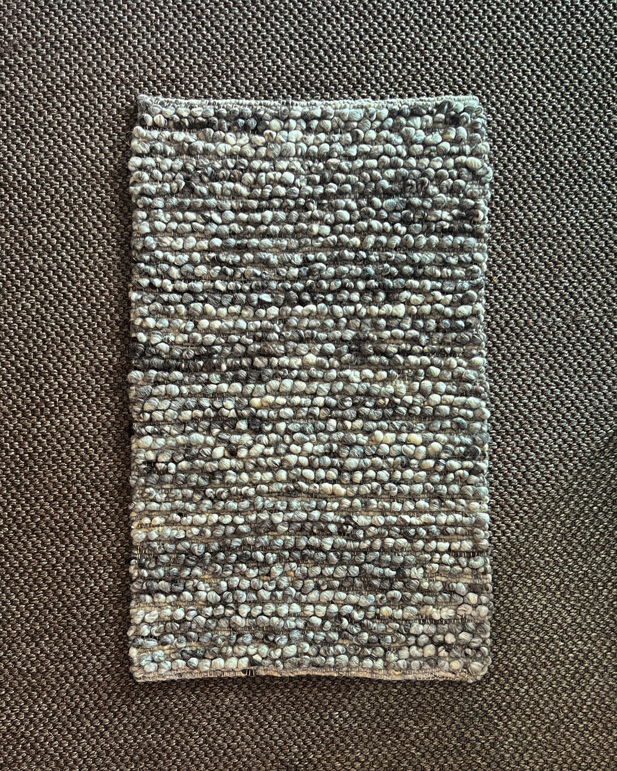 Fatima Bobble Wool Area Rug in Gray 2.5ft by 4ft - Arte House