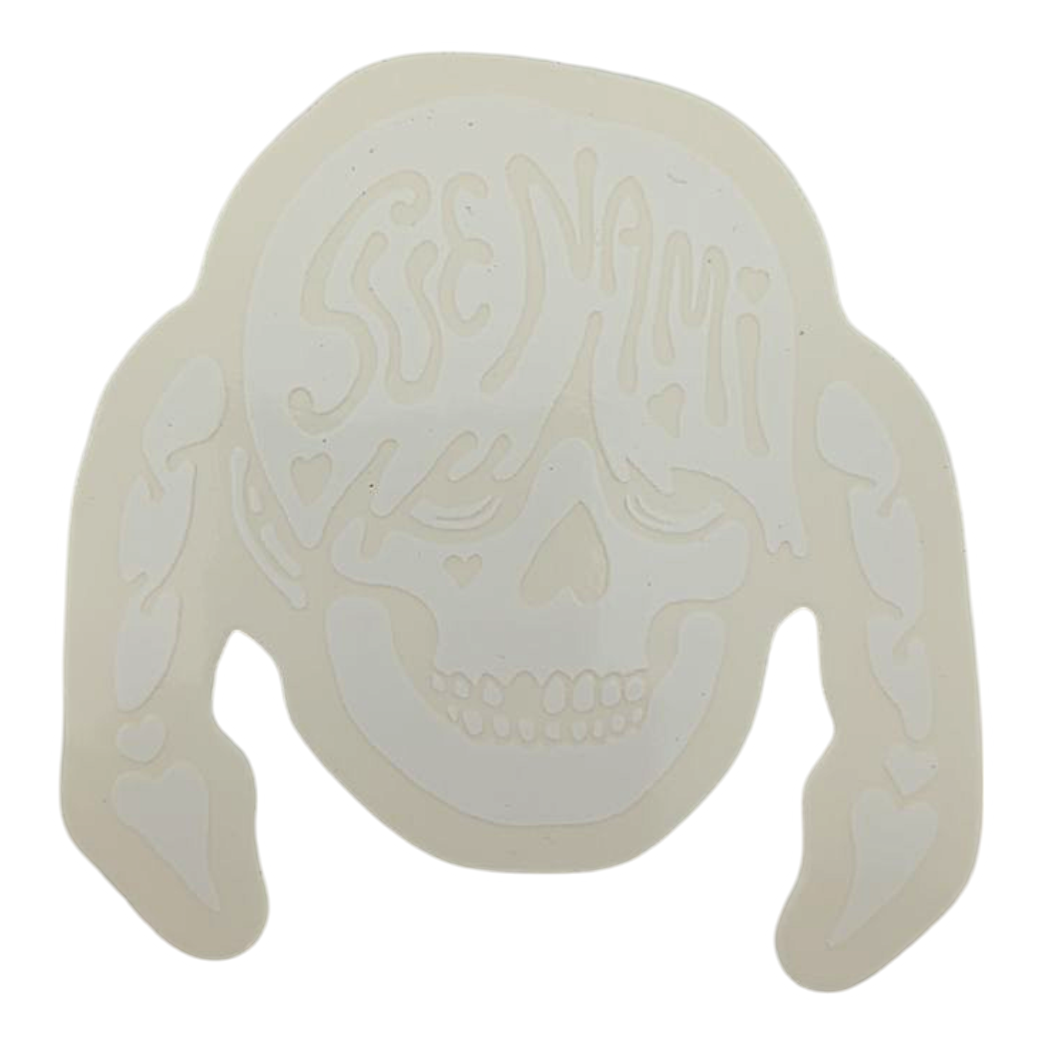 Zoltron Sue Nami's Head (Clear on White) Sticker