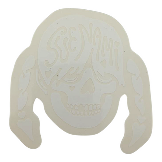 Zoltron Sue Nami's Head (Clear on White) Sticker